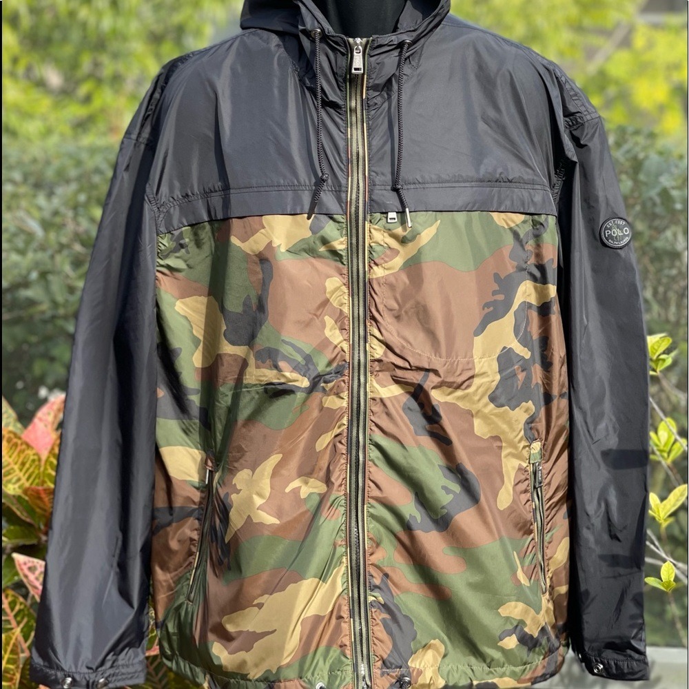 POLO RALPH LAUREN PACKABLE CAMO WINDBREAKER BLACK/CAMO